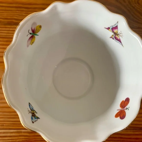 Lenwile Ardalt Butterfly Vase | Vintage Porcelain | Gold Trim Cottagecore - Picture 14 of 15